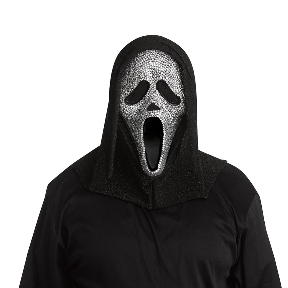 Fun World Unisex Adult Ghost Face Crystal Bling Mask